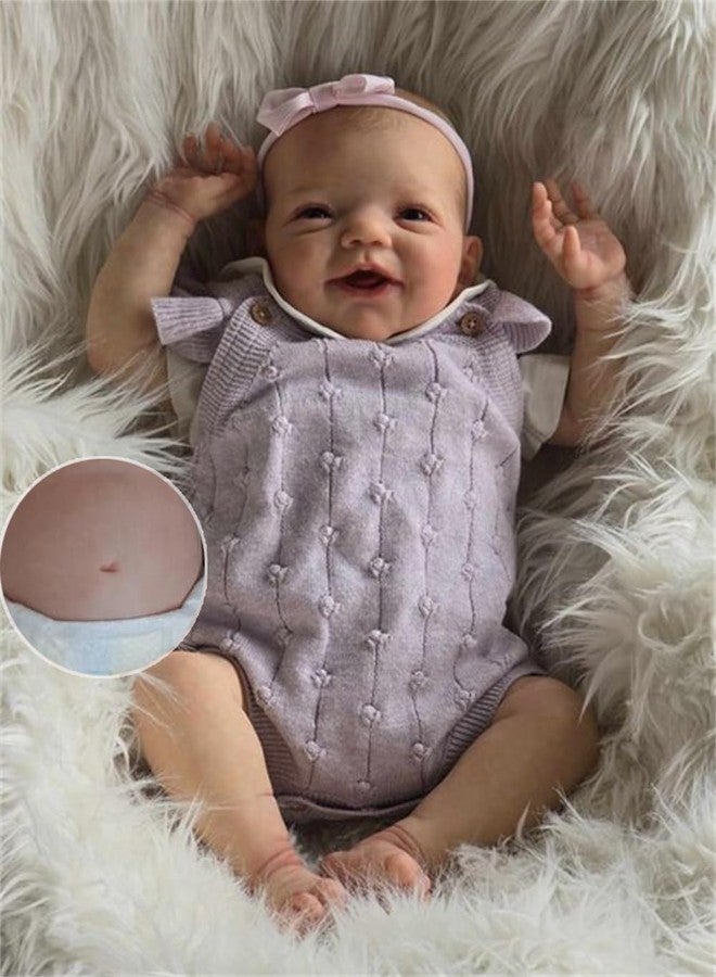Anano 20 Inch 50 cm Reborn Dolls Girl Charlie Full Vinyl Body Anatomically Correct Baby Girl Realistic Poseable Lifelike Reborn Baby Dolls Girls That Looking Real Baby Painted Hair - Image 1
